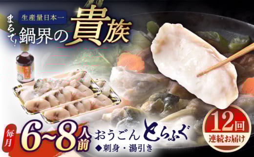 【全12回定期便】活〆おうごんとらふぐ 満腹 鍋セット 平戸市 / 松永水産 [KAB284]おうごんとらふぐ 鍋 通販 お取り寄せ 長崎 ふぐちり てっちり 高級魚 海鮮 グルメ ギフト