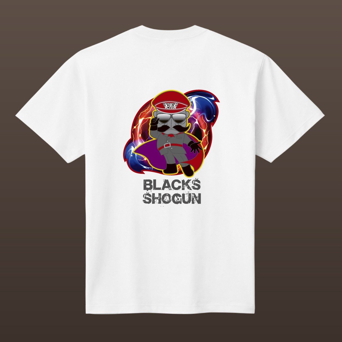 
                  Tシャツ 選べるサイズ ブラックス将軍 片面 Tシャツ 120 S M L XL サイズ ホワイト 1枚 ティーシャツ 御当地キャラ メンズ レディース ユニセックス 株式会社明新社 奈良県 奈良市
                