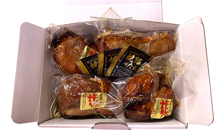 焼豚 自家製 ももブロック 焼豚【1.2kg(約300g×4本)】