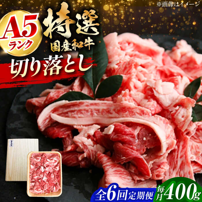 【ふるさと納税】【全6回定期便】国産和牛切落し 400g 冷凍 肉 お肉 牛肉 和牛 黒毛和牛 国産 国産牛 牛バラ バラ肉 バラ肉 切り落とし すき焼き すきやき カレー 肉じゃが 牛丼 大阪府高槻市/株式会社ミートモリタ屋[AOAI047]