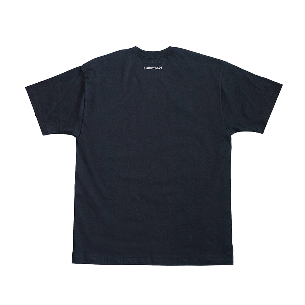 知床・斜里町のシンボルキャラクター「知床トコさん」×久米繊維　コットンTシャツ　黒・L 