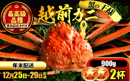 【先行予約/12月25日より順次発送】【年末希望】 越前がに 900ｇ×2ハイ ズワイガニ ずわいがに ボイル 冷蔵 小浜市 / まるほ商店 【配送不可地域：北海道・沖縄・離島】[BFCS043]