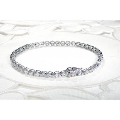 ふるさと納税 昭和町 【5.0ct】PT900 ダイヤモンド テニスブレスレット 18.5cm |  | 01