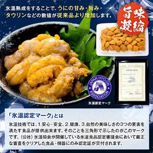 訳あり 氷温(R)熟成 うに 80g×2 合計160g まるたか水産 ウニ