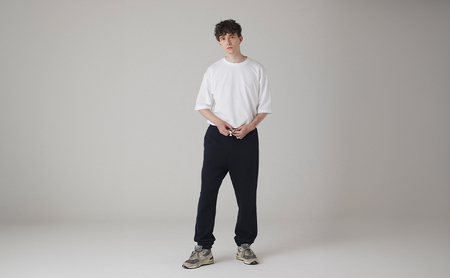 パンツ アンユースレス スニットパンツ 服 洋服 ファッション 耐久性 上品 コーマ糸 無撚糸コットン 洗濯可能 墨田区 東京都 ネイビー/M規