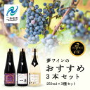 【ふるさと納税】 夢ワインのおすすめ3本セット 250ml×3本 ワイン 飲みやすい 赤ワイン お酒 飲み比べ ご当地 ワイナリー グルメ プレゼント 人気 ランキング おすすめ お中元 お歳暮 ギフト 二本松市 ふくしま 福島県 送料無料 【ふくしま農家の夢ワイン】