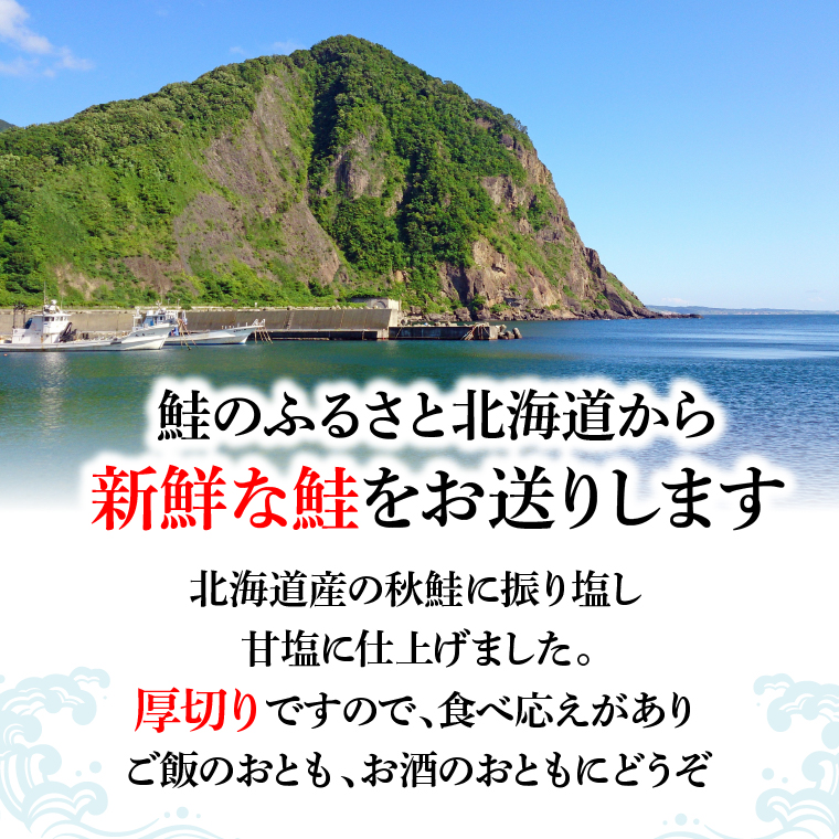 160008 北海道産 銀毛鮭甘塩（切身 厚切り(約90g×3枚)×2）