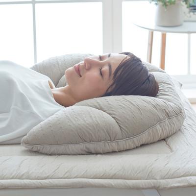 ふるさと納税 高崎市 【グレージュxミルクティー】とろけるクロワッサン枕(柔らかさ気持ちよさを追求した枕) |  | 01
