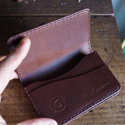 ふるさと納税 八幡市 【イタリアンレザープエブロ仕様】名刺入れ ブラウン 本革 プレゼントや記念日に【受注生産】 |  | 01