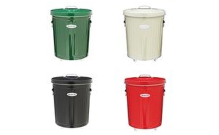 ゴミ箱 オバケツ ダストボックス 33L キャスター付 渡辺金属工業 バケツ職人が作る ふた付き トラッシュカン ゴミ入れ ゴミ キャスター インテリア 雑貨 レトロ トタン バケツ 屋外 室内 国産 兵庫 兵庫県 姫路市 アイボリー