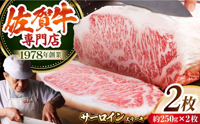 
【最高級 A5ランク】佐賀牛 厚切り サーロイン ステーキ（約250g×2枚）【肉の三栄】 [HAA108]
