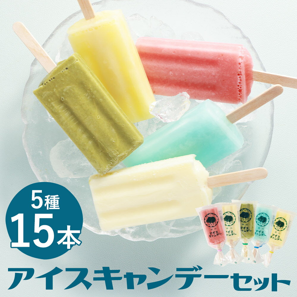 【ふるさと納税】カバ印のアイスキャンデー 15本セット 5種類×各3本 100ml×15本 あまおう ミルク 抹茶 ソーダ 甘夏 アイスキャンディー アイス デザート 詰め合わせ 冷凍 ギフト 贈り物 送料無料
