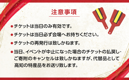 【8月11日 昼の部Ａ席】第72回よさこい祭り　追手筋会場観覧チケット【公益社団法人高知市観光協会】 [ATEC006]