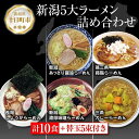 【ふるさと納税】新潟5大ラーメン あっさり醤油 燕三条背脂 長岡しょうが 濃厚味噌 三条カレーらーめん 計10食 替え玉 乾麺 詰め合わせ しょうゆ みそ 備蓄 ご当地 お取り寄せ ギフト 松代そば善屋 新潟県 十日町市　 麺類 コシ こだわり 本格的