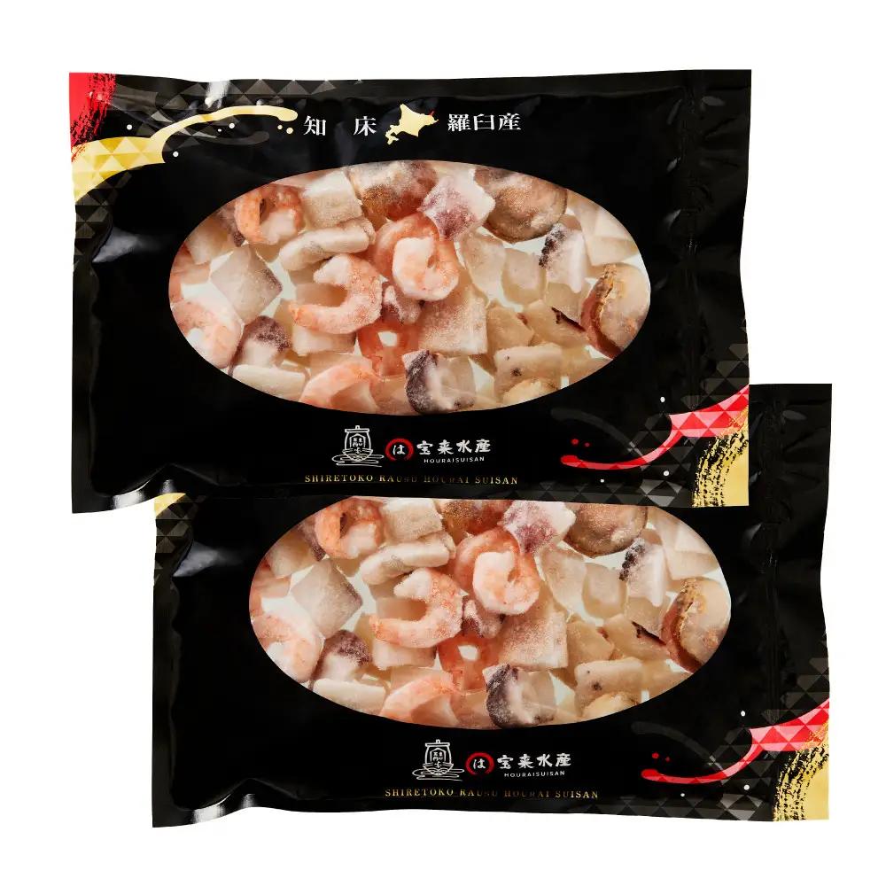 羅臼産 タコ イカをふんだんに使ったシーフードミックス  1kg 魚介類 シーフードミックス カット済み 小分け 便利