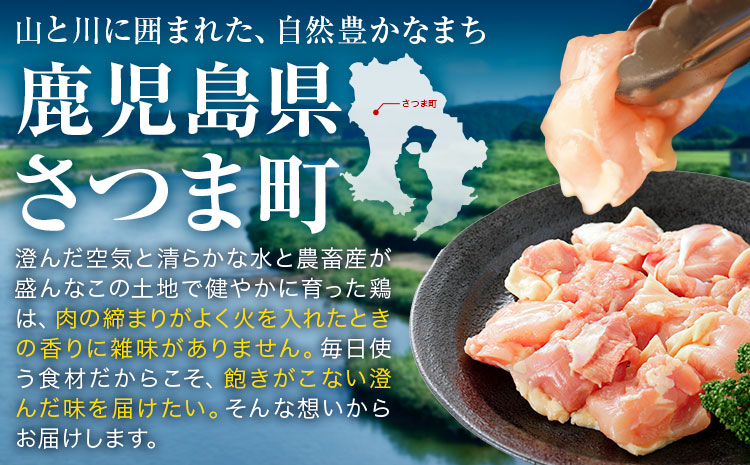 【12ヶ月定期便】 鹿児島県産 鶏肉 むね肉 もも肉 1kg《お申込み翌月から出荷》鹿児島県 さつま町 送料無料 鶏 鳥 むね もも 肉 小分け セット 国産 冷凍 大容量 カット