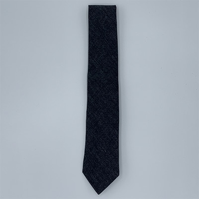 クラバットユキジ製　デニムタイ(ブラックマット)