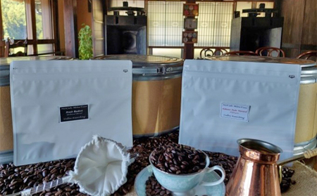 フルーティ珈琲2種（エチオピアシダモ・ブレンド） コーヒー豆 珈琲豆 コーヒー粉 コーヒー  粉（ペーパードリップ用）