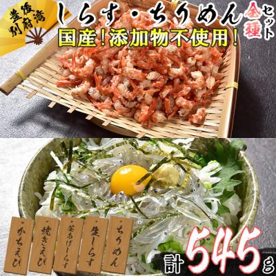 ふるさと納税 杵築市 国産添加物不使用!別府湾えびとしらすの全種お試しセット