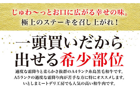 【全6回定期便】【極上 ステーキ】合計 600g (6枚入) ハネシタロース ランプ A4ランク 糸島 黒毛和牛 【糸島ミートデリ工房】[ACA170] 希少 ステーキ ランプ ロース 牛肉 赤身 国