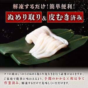 たこそうめん 800g（100g×8） 北海道産 鮮度抜群 タコ頭 タコ 刺身 甘み ふるさと納税 海鮮 タコ刺身 急速冷凍 ごはんのお供 酒の肴 ギフト 魚介類 北海道 白糠町_A024-1407