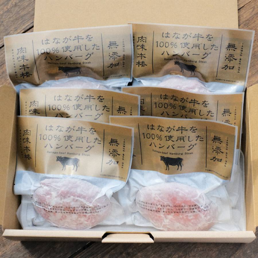 ＜化学調味料･保存料不使用＞はなが牛ハンバーグ 150g×6個