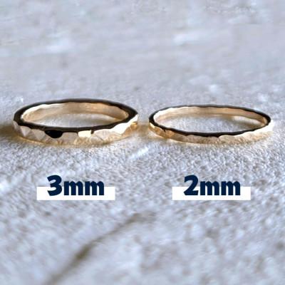 ふるさと納税 藤沢市 K14GF 槌目(2.0)リング P3〜30号 マイナスサイズ対応 ご希望のリングサイズで制作 |  | 02