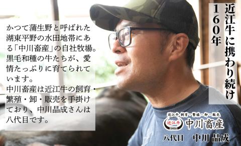 全国肉用牛枝肉共励会最優秀賞受賞 中川牧場の近江牛モモステーキ３枚/計３６０ｇ[高島屋選定品］　B-E02　（株）高島屋洛西店