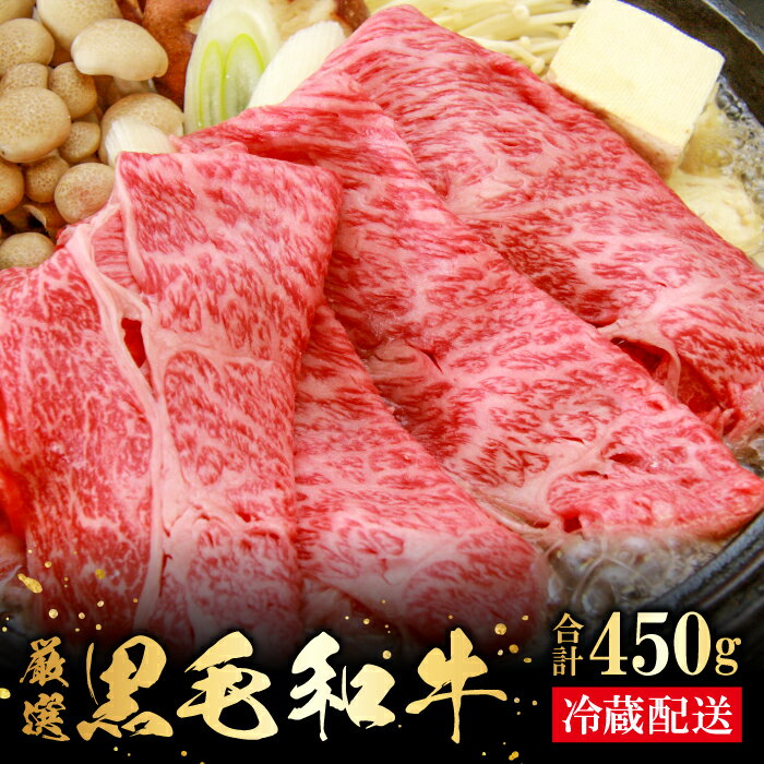 【ふるさと納税】 奥出雲和牛 赤身 スライス肉 450g 国産 島根県産 飯南町産 肉 牛肉 和牛 黒毛和牛 ブランド和牛 大ぶりカット すき焼き 牛丼 肉野菜炒め 霜降り さし サシ 上品 贅沢 自宅用 贈答用 お祝い 誕生日 プレゼント ギフト 冷蔵 チルド