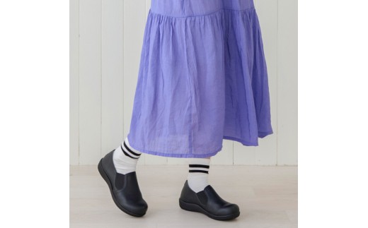 コンフォートスリッポン｜ブラック L(24.0cm) レディース スリッポン 幅広 甲高 外反母趾 ゆったり幅 大人気 靴