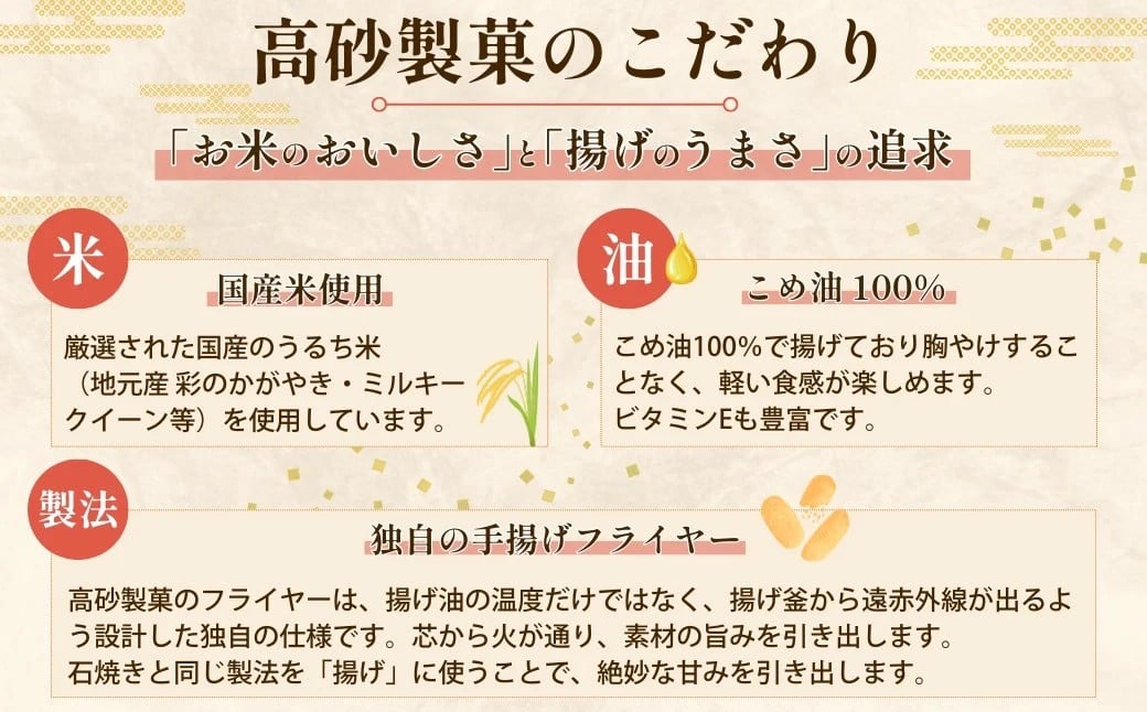 お米、米油、手揚げフライヤー製法にこだわって