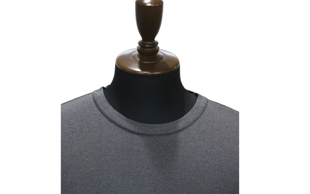 ブリージング丸首長袖プルオーバー チャコールグレー XXL |五泉市 プルオーバー