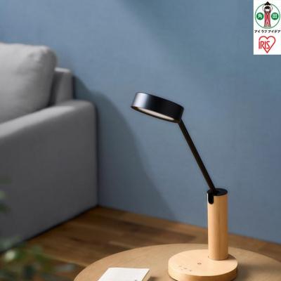 ふるさと納税 角田市 LEDデスクライトQi充電シリーズ平置きタイプ調光調色　LDL-QF02DL-T　ウッド