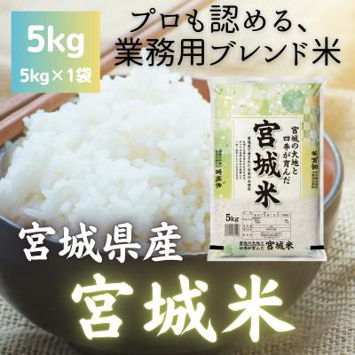 ふるさと納税 登米市 宮城県産ブレンド米　宮城米(精米)5kg