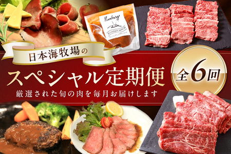 【牛肉／定期便】日本海牧場のスペシャル定期便 全6回