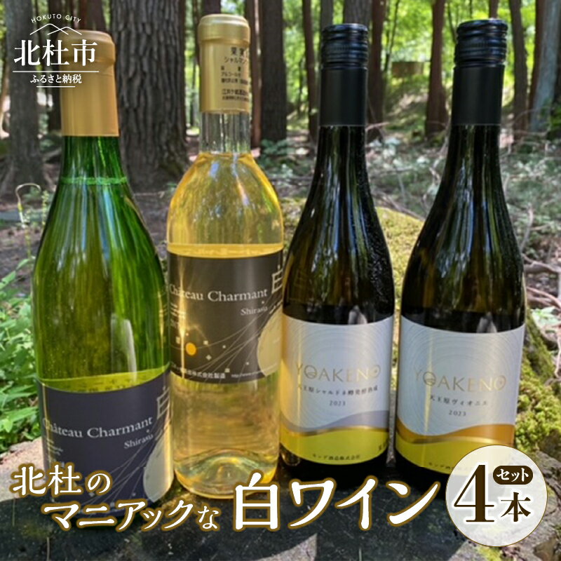 【ふるさと納税】 ワイン セット 白ワイン 4種類 甲州・白須 追熟無濾過 セミヨン 白須 シャルドネ樽発酵熟成 ヴィオニエ シャルマンワイン モンデ酒造 720ml 750ml 4本セット お酒 アルコール 北杜 明野 ブドウ 送料無料