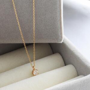 【ダイヤモンド0.1ct K10ネックレス】華やかなイエローゴールドと気品あふれる6本たてづめ 長さ40cm KN01050Y / 金 ゴールド ダイヤ ジュエリー アクセサリー ギフト プレゼント 