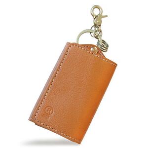 ＜カラー選択可能＞フィットインキーケース【福岡市内製造】 キャメル