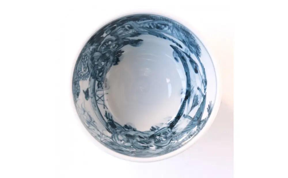 【たち吉】山水菫文飯茶碗 京都 茶碗 陶芸品 人気 おすすめ
