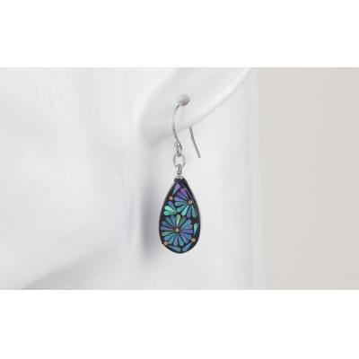 ふるさと納税 京都市 【嵯峩螺鈿野村】押合菊グリーンピアス|京都 老舗 伝統工芸 漆器 ジュエリー |  | 02