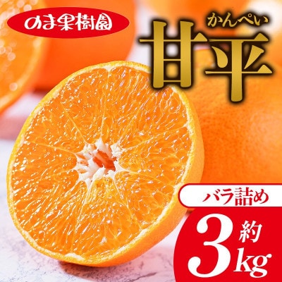 のま果樹園の甘平(約3kg)バラ詰め【1759302】