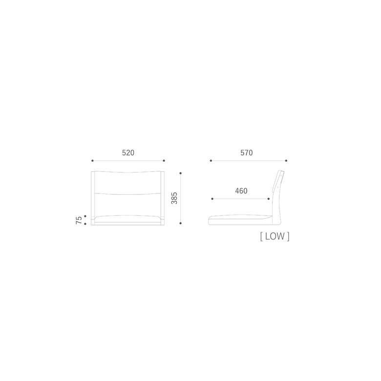SUZU / LOW《 NWH 》【諸富家具】：C143-011_イメージ4