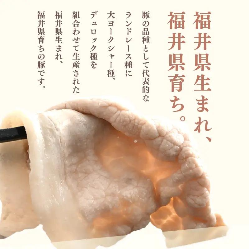 【ブランド豚】ふくいポーク ロース薄切 計600g 国産豚肉 冷凍 [e02-a026]