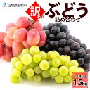 【ふるさと納税】＜25年発送先行予約＞【房】訳あり ぶどう 詰め合わせ 2品種以上 計1.5kg ふるさと納税 葡萄 詰め合わせ シャインマスカット 笛吹市 国産 人気 期間限定 ぶどう ブドウ 葡萄 旬 果物 フルーツ ギフト 贈り物 プレゼント 葡萄 山梨県 送料無料 177-018