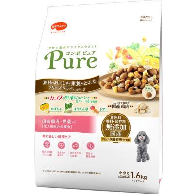 ふるさと納税 袋井市 コンボ ピュア ドッグ 国産鶏肉・野菜入り 1.6kg×8袋