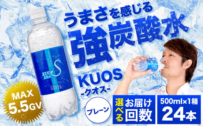 
            【選べる回数】強炭酸水クオス プレーン 500ml×24本 日田市 / 株式会社OTOGINO [AREF086-096,002]
          