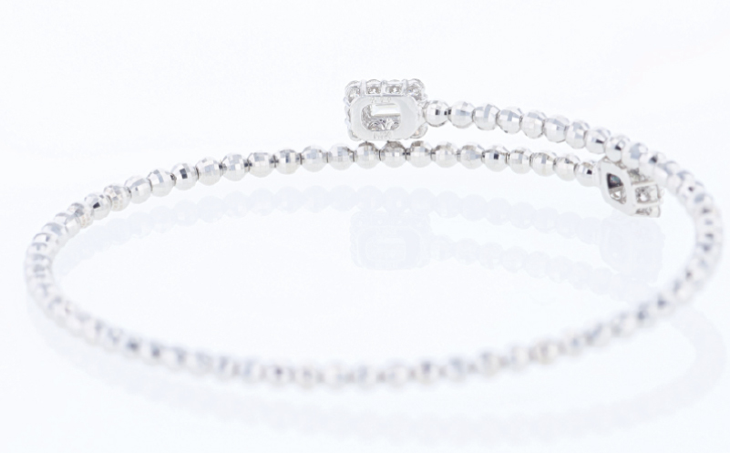 アルカンシェルPTダイヤ形状記憶バングル（計 0.52ct） J094