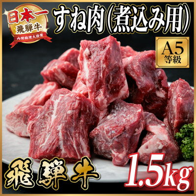 【ふるさと納税】飛騨牛 A5等級 すね肉煮込み用 1.5kg 黒毛和牛(カレー・シチュー・煮込み料理用)【配送不可地域：離島】【1754766】