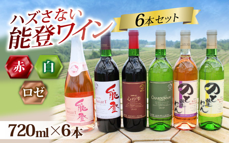 【先行予約】ハズさない能登ワイン６本セット～能登ワインで特に人気のワインを飲み比べ～【年末年始より順次発送】/ 奥能登 能登半島 お酒