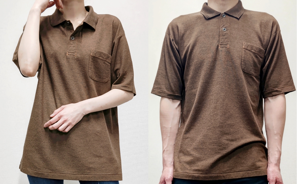 
            【サイズをお選びください】倉敷染 272SD 半袖ポロシャツ 昇り鯉 刺繍調 プリント入 ブラウン
          